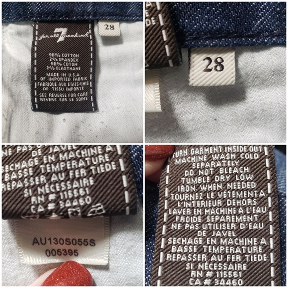 7FAM Sz 28 Vintage "A" Pocket Boot Cut Jeans - Picture 14 of 16